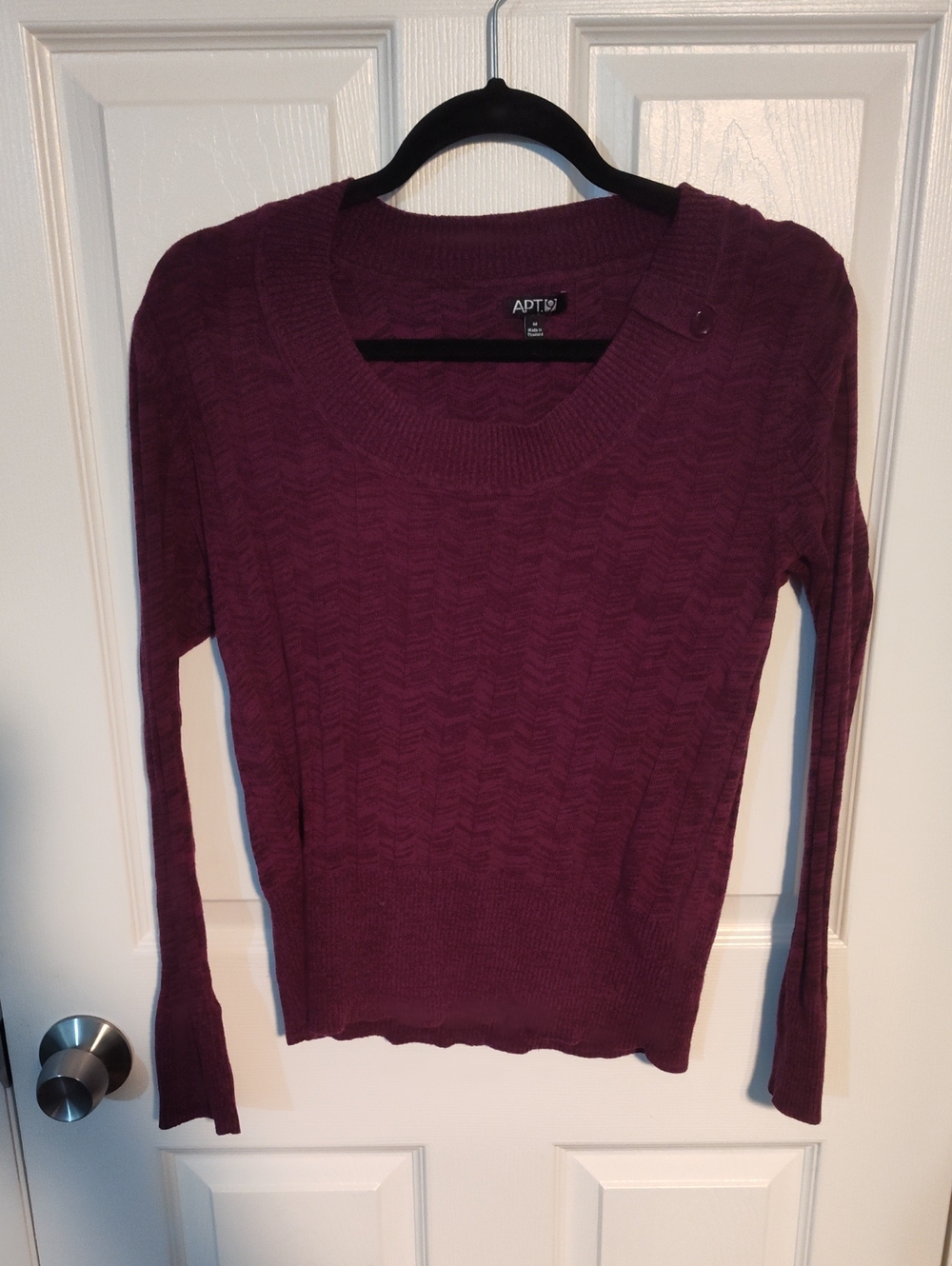 Apt. 9 Women's Scoop Neck Knit Sweater - Plum